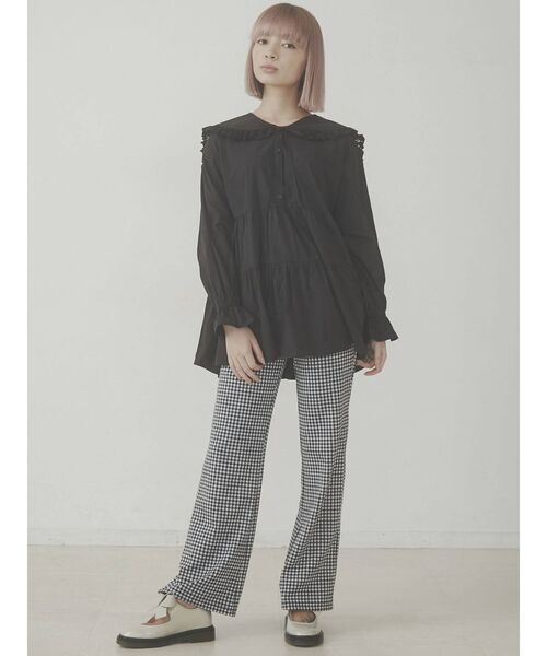 merry jenny（メリージェニー）の「チェックカットパンツ（その他パンツ・レディース・ブラック/ベージュ/ネイビー/グレー・FREE）」の9枚目の写真