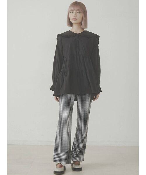 merry jenny（メリージェニー）の「チェックカットパンツ（その他パンツ・レディース・ブラック/ベージュ/ネイビー/グレー・FREE）」の12枚目の写真