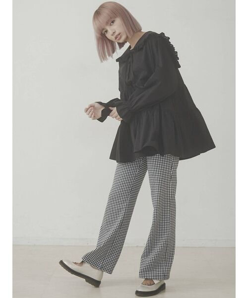 merry jenny（メリージェニー）の「チェックカットパンツ（その他パンツ・レディース・ブラック/ベージュ/ネイビー/グレー・FREE）」の13枚目の写真