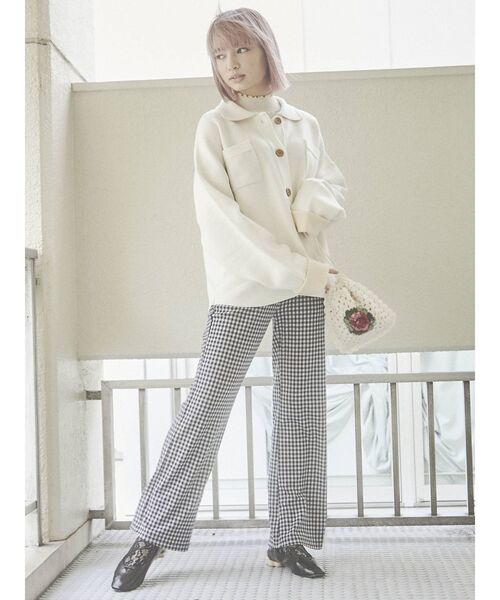 merry jenny（メリージェニー）の「チェックカットパンツ（その他パンツ・レディース・ブラック/ベージュ/ネイビー/グレー・FREE）」の15枚目の写真