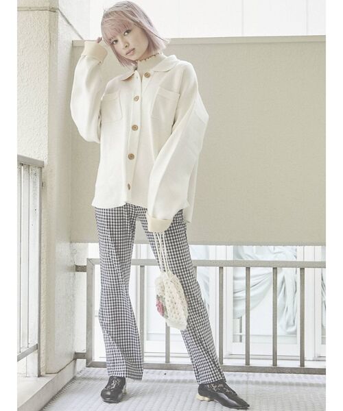 merry jenny（メリージェニー）の「チェックカットパンツ（その他パンツ・レディース・ブラック/ベージュ/ネイビー/グレー・FREE）」の16枚目の写真