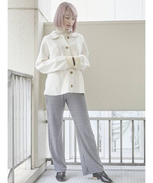 merry jenny（メリージェニー）の「チェックカットパンツ（その他パンツ・レディース・ブラック/ベージュ/ネイビー/グレー・FREE）」の18枚目の写真