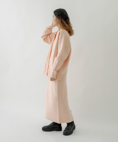 mystic(ミスティック)の「スウェットライクニットスカート(スカート・レディース・ブラック/オフホワイト/ピンク・FREE)」の19枚目の写真