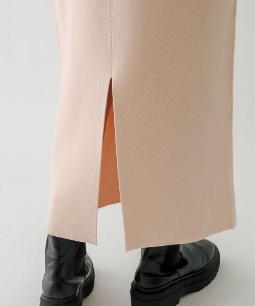 mystic(ミスティック)の「スウェットライクニットスカート(スカート・レディース・ブラック/オフホワイト/ピンク・FREE)」の6枚目の写真