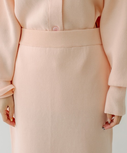 mystic(ミスティック)の「スウェットライクニットスカート(スカート・レディース・ブラック/オフホワイト/ピンク・FREE)」の7枚目の写真