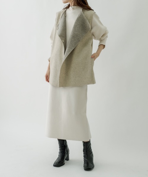 mystic(ミスティック)の「スウェットライクニットスカート(スカート・レディース・ブラック/オフホワイト/ピンク・FREE)」の22枚目の写真