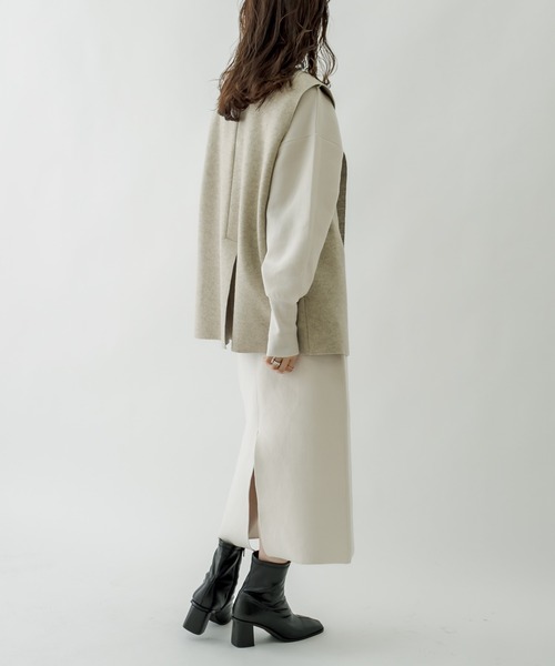 mystic(ミスティック)の「スウェットライクニットスカート(スカート・レディース・ブラック/オフホワイト/ピンク・FREE)」の11枚目の写真