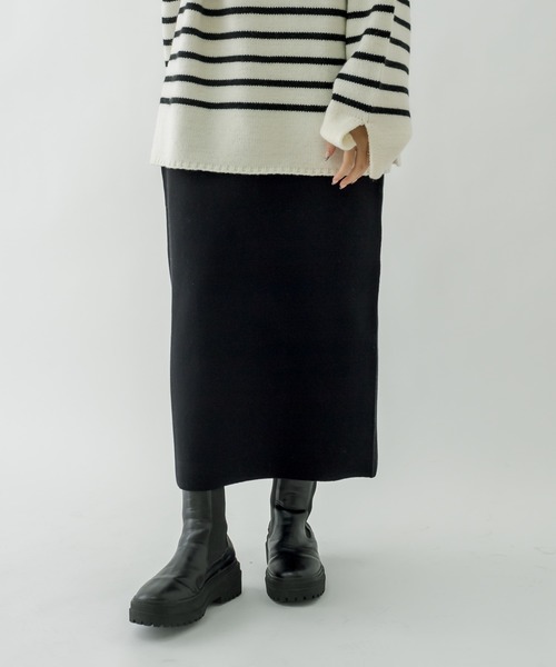 mystic(ミスティック)の「スウェットライクニットスカート(スカート・レディース・ブラック/オフホワイト/ピンク・FREE)」の18枚目の写真