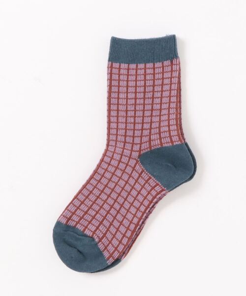 LOWRYS FARM（ローリーズファーム）の「チェックソックス　260802（ソックス/靴下・キッズ・ライトブルー/ベージュ/グレー/イエロー/オレンジ/ブルー・MEDIUM/LARGE）」の12枚目の写真