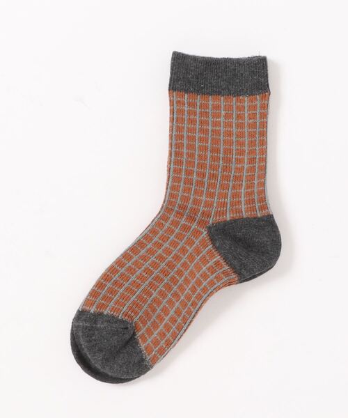 LOWRYS FARM（ローリーズファーム）の「チェックソックス　260802（ソックス/靴下・キッズ・ライトブルー/ベージュ/グレー/イエロー/オレンジ/ブルー・MEDIUM/LARGE）」の13枚目の写真
