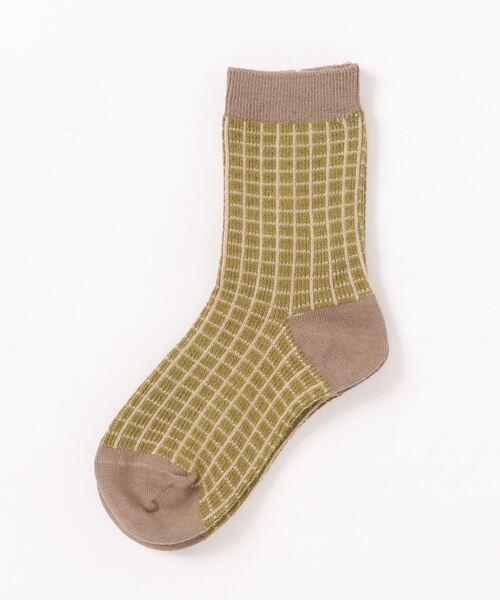 LOWRYS FARM（ローリーズファーム）の「チェックソックス　260802（ソックス/靴下・キッズ・ライトブルー/ベージュ/グレー/イエロー/オレンジ/ブルー・MEDIUM/LARGE）」の14枚目の写真