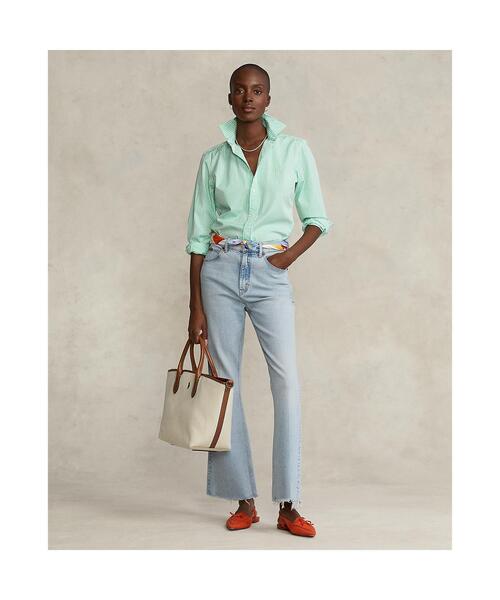 POLO RALPH LAUREN（ポロ ラルフ ローレン）の「クラシック フィット ストライプド コットン シャツ（シャツ/ブラウス・レディース・グリーン・2/0/4/6/8/00）」の3枚目の写真