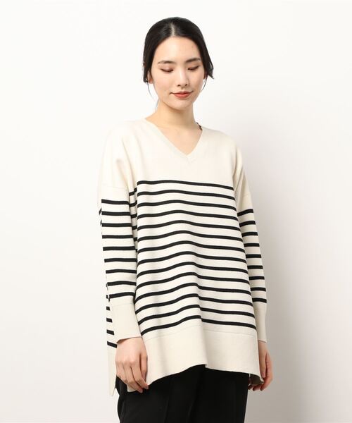 AMERICAN HOLIC(アメリカンホリック)の「Vネックサイドスリットニットチュニック(ニット/セーター・レディース・モカ/その他7・M/L)」の5枚目の写真