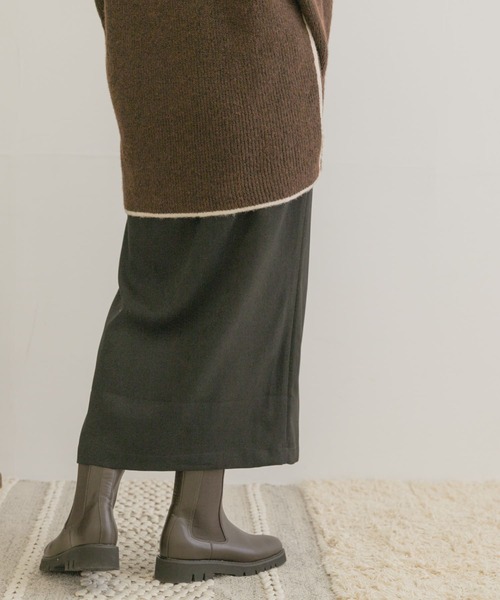 ITEMS URBANRESEARCH(アイテムズ アーバンリサーチ)の「ウールライクペンシルスカート(スカート・レディース・ブラック/カーキ/ベージュ系その他・FREE)」の6枚目の写真