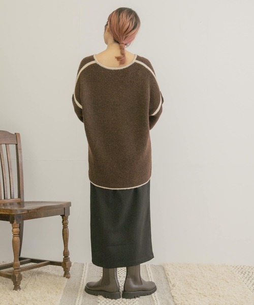 ITEMS URBANRESEARCH(アイテムズ アーバンリサーチ)の「ウールライクペンシルスカート(スカート・レディース・ブラック/カーキ/ベージュ系その他・FREE)」の8枚目の写真