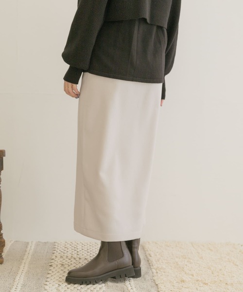 ITEMS URBANRESEARCH(アイテムズ アーバンリサーチ)の「ウールライクペンシルスカート(スカート・レディース・ブラック/カーキ/ベージュ系その他・FREE)」の9枚目の写真