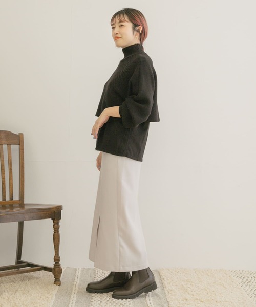 ITEMS URBANRESEARCH(アイテムズ アーバンリサーチ)の「ウールライクペンシルスカート(スカート・レディース・ブラック/カーキ/ベージュ系その他・FREE)」の13枚目の写真