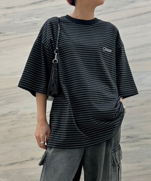 grove Tシャツ　マリン　ワンポイント シャツ　ロゴ シャツ　インナー　美品 tシャツ ワンポイントロゴ刺繍ショートスリーブTシャツ メンズ