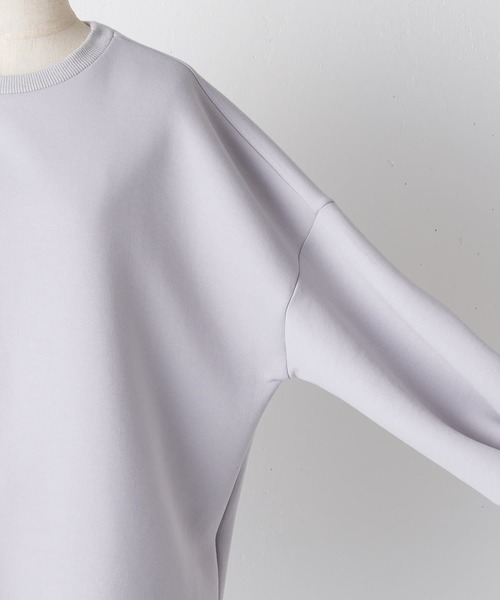 BEARDSLEY（ビアズリー）の「袖のリブが長めでふんわり上品 ダンボールプルオーバー（Tシャツ/カットソー・レディース・ライトグレー/ブラック/ホワイト・FREE）」の18枚目の写真