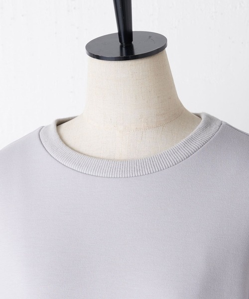 BEARDSLEY（ビアズリー）の「袖のリブが長めでふんわり上品 ダンボールプルオーバー（Tシャツ/カットソー・レディース・ライトグレー/ブラック/ホワイト・FREE）」の10枚目の写真