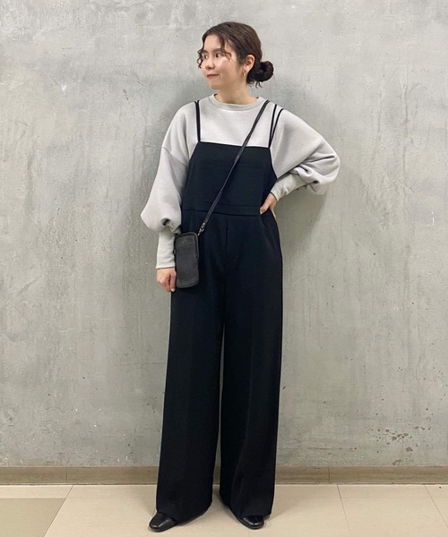 BEARDSLEY（ビアズリー）の「袖のリブが長めでふんわり上品 ダンボールプルオーバー（Tシャツ/カットソー・レディース・ライトグレー/ブラック/ホワイト・FREE）」の7枚目の写真