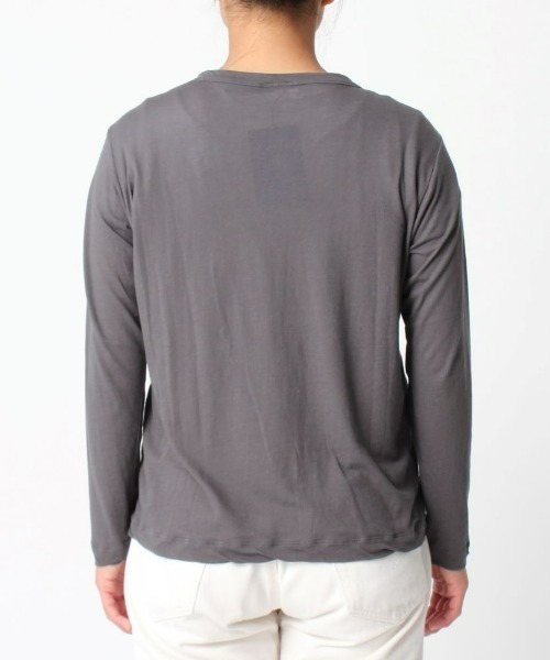 ORCIVAL(オーシバル)の「ORCIVAL/オーシバル ボイルジャージーカーディガンVOILE JIERSEY CARDIGAN OR-C0074VLT(カーディガン/ボレロ・レディース・チャコールグレー/ダークブラウン/オフホワイト・1)」の9枚目の写真