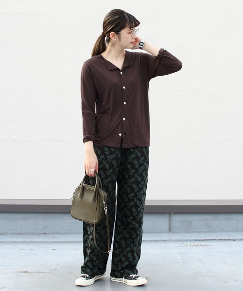 ORCIVAL(オーシバル)の「ORCIVAL/オーシバル ボイルジャージーカーディガンVOILE JIERSEY CARDIGAN OR-C0074VLT(カーディガン/ボレロ・レディース・チャコールグレー/ダークブラウン/オフホワイト・1)」の10枚目の写真