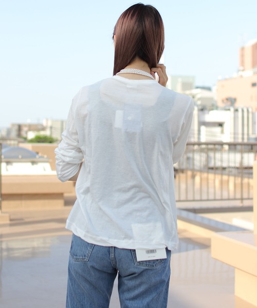 ORCIVAL(オーシバル)の「ORCIVAL/オーシバル ボイルジャージーカーディガンVOILE JIERSEY CARDIGAN OR-C0074VLT(カーディガン/ボレロ・レディース・チャコールグレー/ダークブラウン/オフホワイト・1)」の12枚目の写真