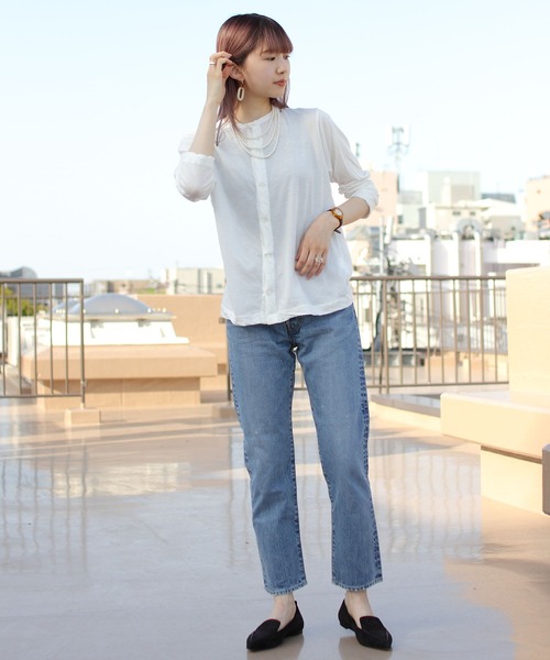 ORCIVAL(オーシバル)の「ORCIVAL/オーシバル ボイルジャージーカーディガンVOILE JIERSEY CARDIGAN OR-C0074VLT(カーディガン/ボレロ・レディース・チャコールグレー/ダークブラウン/オフホワイト・1)」の14枚目の写真