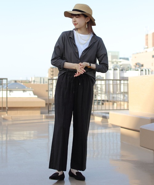 ORCIVAL(オーシバル)の「ORCIVAL/オーシバル ボイルジャージーカーディガンVOILE JIERSEY CARDIGAN OR-C0074VLT(カーディガン/ボレロ・レディース・チャコールグレー/ダークブラウン/オフホワイト・1)」の19枚目の写真
