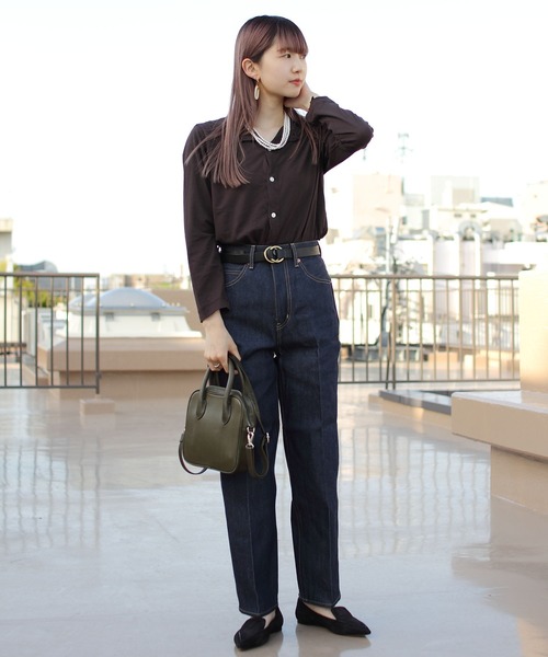 ORCIVAL(オーシバル)の「ORCIVAL/オーシバル ボイルジャージーカーディガンVOILE JIERSEY CARDIGAN OR-C0074VLT(カーディガン/ボレロ・レディース・チャコールグレー/ダークブラウン/オフホワイト・1)」の22枚目の写真