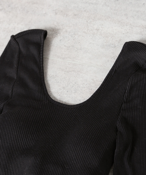 VERMEIL par iena（ヴェルメイユパーイエナ）の「【HAKUJI/ハクジ】Supima Silk mix ロングスリーブプルオーバー◆（Tシャツ/カットソー・レディース・ブラック/パープル・FREE）」の4枚目の写真