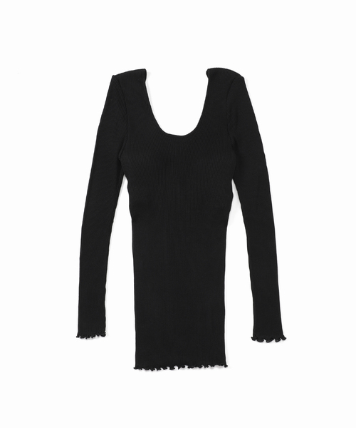 VERMEIL par iena（ヴェルメイユパーイエナ）の「【HAKUJI/ハクジ】Supima Silk mix ロングスリーブプルオーバー◆（Tシャツ/カットソー・レディース・ブラック/パープル・FREE）」の19枚目の写真
