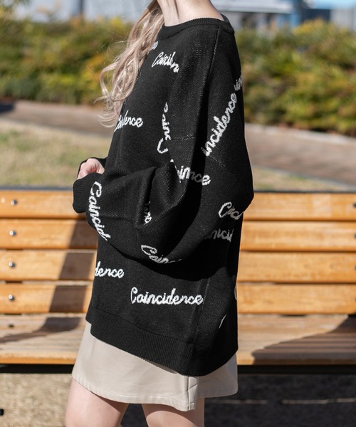 PairPair（ペアペア）の「英字ロゴニット(ユニセックス)（ニット/セーター・レディース・モカ/ブラック・FREE）」の22枚目の写真