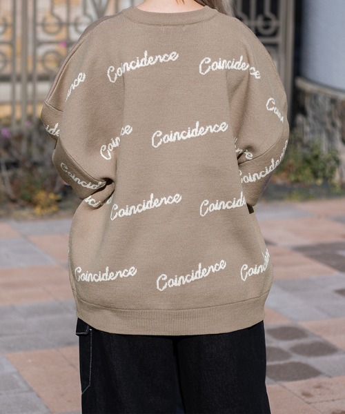 PairPair（ペアペア）の「英字ロゴニット(ユニセックス)（ニット/セーター・レディース・モカ/ブラック・FREE）」の9枚目の写真