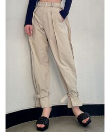 【セットアップ着用可】サイドロングベルトデザインパンツ