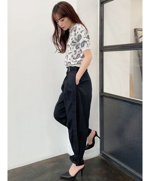 GYDA（ジェイダ）の「【セットアップ着用可】サイドロングベルトデザインパンツ（スラックス・レディース・ブラック/ベージュ・FREE）」の21枚目の写真