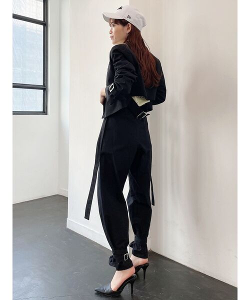 GYDA（ジェイダ）の「【セットアップ着用可】サイドロングベルトデザインパンツ（スラックス・レディース・ブラック/ベージュ・FREE）」の16枚目の写真