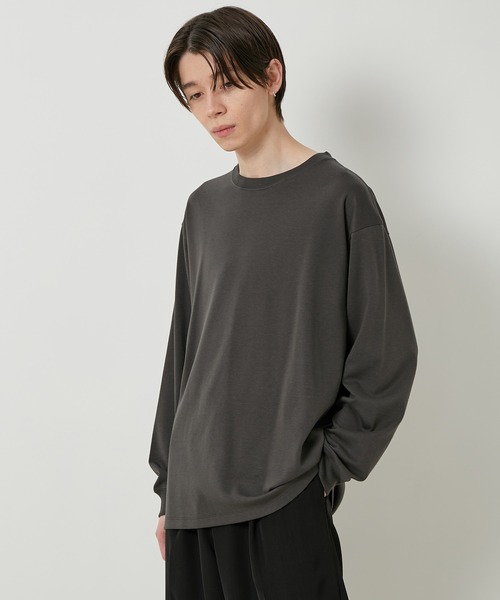 JUNRED（ジュンレッド）の「リサイクルポンチロングTシャツ（Tシャツ/カットソー・メンズ・ホワイト/チャコールグレー/ライトグレー/グリーン・S/M/L）」の5枚目の写真