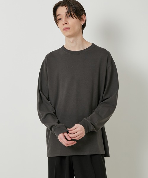 JUNRED（ジュンレッド）の「リサイクルポンチロングTシャツ（Tシャツ/カットソー・メンズ・ホワイト/チャコールグレー/ライトグレー/グリーン・S/M/L）」の6枚目の写真