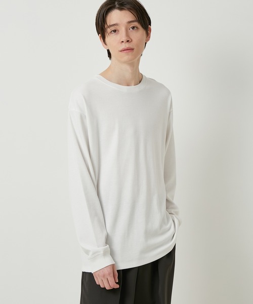 JUNRED（ジュンレッド）の「リサイクルポンチロングTシャツ（Tシャツ/カットソー・メンズ・ホワイト/チャコールグレー/ライトグレー/グリーン・S/M/L）」の9枚目の写真