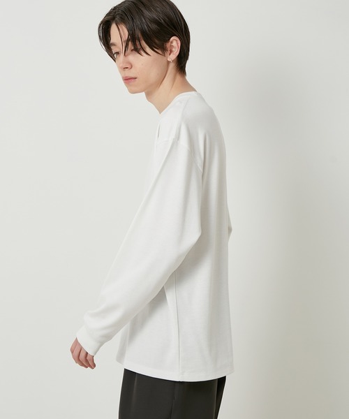 JUNRED（ジュンレッド）の「リサイクルポンチロングTシャツ（Tシャツ/カットソー・メンズ・ホワイト/チャコールグレー/ライトグレー/グリーン・S/M/L）」の10枚目の写真