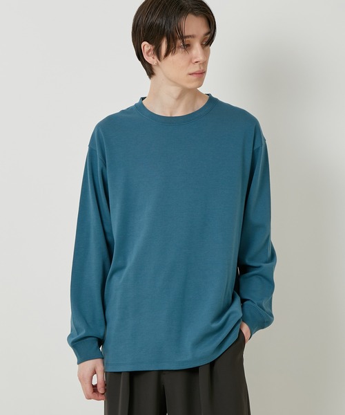 JUNRED（ジュンレッド）の「リサイクルポンチロングTシャツ（Tシャツ/カットソー・メンズ・ホワイト/チャコールグレー/ライトグレー/グリーン・S/M/L）」の11枚目の写真