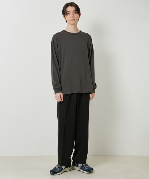 JUNRED（ジュンレッド）の「リサイクルポンチロングTシャツ（Tシャツ/カットソー・メンズ・ホワイト/チャコールグレー/ライトグレー/グリーン・S/M/L）」の13枚目の写真