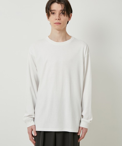 JUNRED（ジュンレッド）の「リサイクルポンチロングTシャツ（Tシャツ/カットソー・メンズ・ホワイト/チャコールグレー/ライトグレー/グリーン・S/M/L）」の21枚目の写真