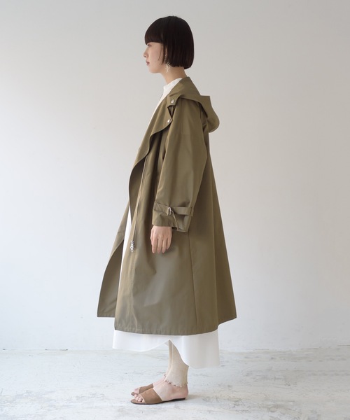 La SRIC（ラスリック）の「La SRIC / ライダースフードCT（その他アウター・レディース・ベージュ/カーキ・38）」の9枚目の写真