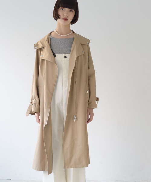 La SRIC（ラスリック）の「La SRIC / ライダースフードCT（その他アウター・レディース・ベージュ/カーキ・38）」の11枚目の写真