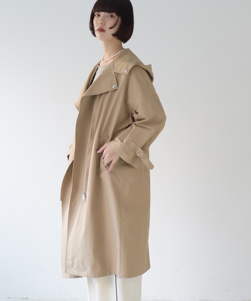 La SRIC（ラスリック）の「La SRIC / ライダースフードCT（その他アウター・レディース・ベージュ/カーキ・38）」の12枚目の写真