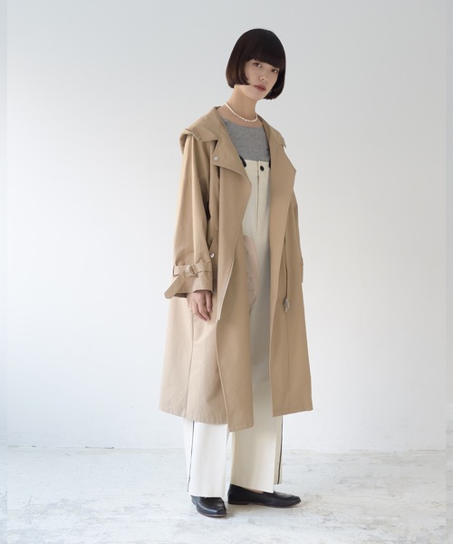 La SRIC（ラスリック）の「La SRIC / ライダースフードCT（その他アウター・レディース・ベージュ/カーキ・38）」の14枚目の写真