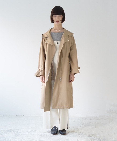 La SRIC（ラスリック）の「La SRIC / ライダースフードCT（その他アウター・レディース・ベージュ/カーキ・38）」の17枚目の写真